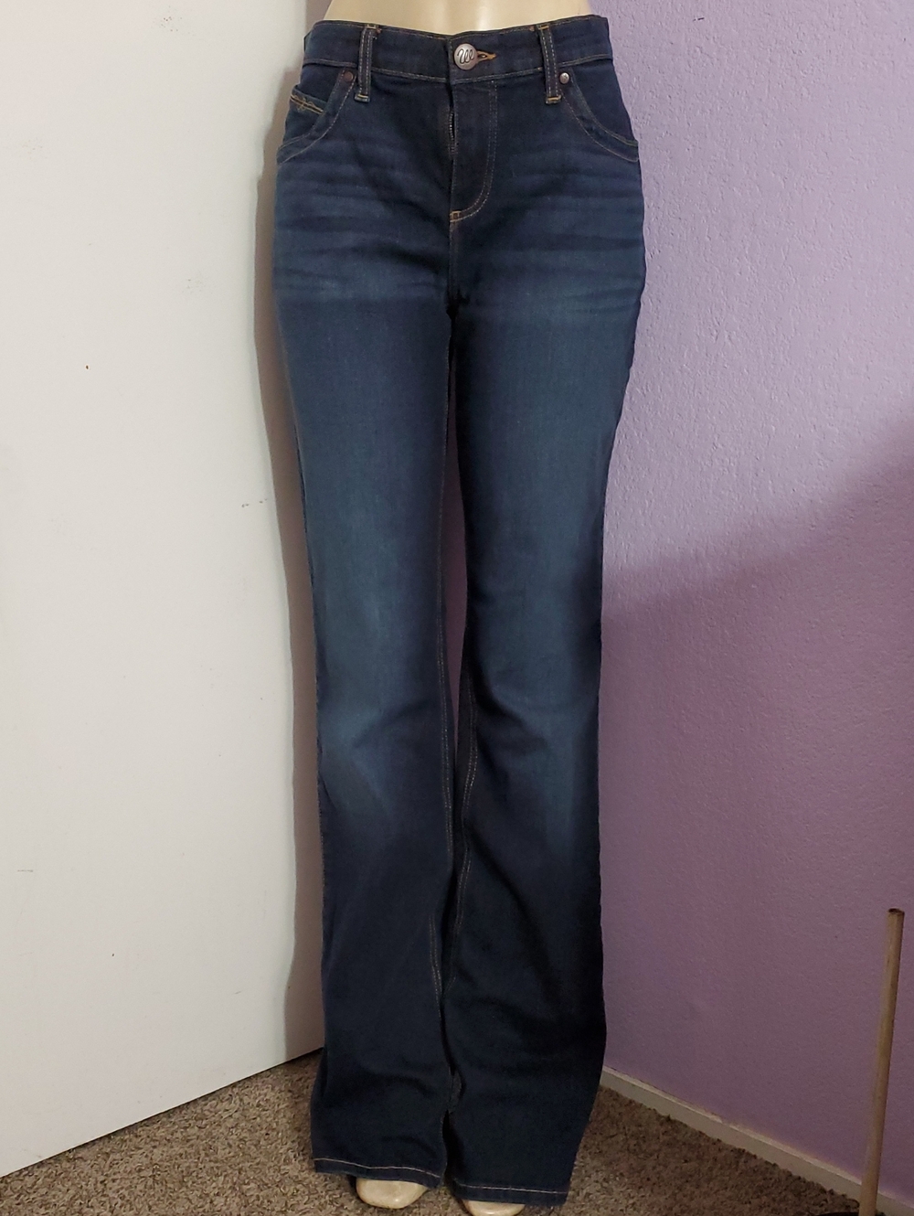 High-Rise Dark Indigo Flare Jeans